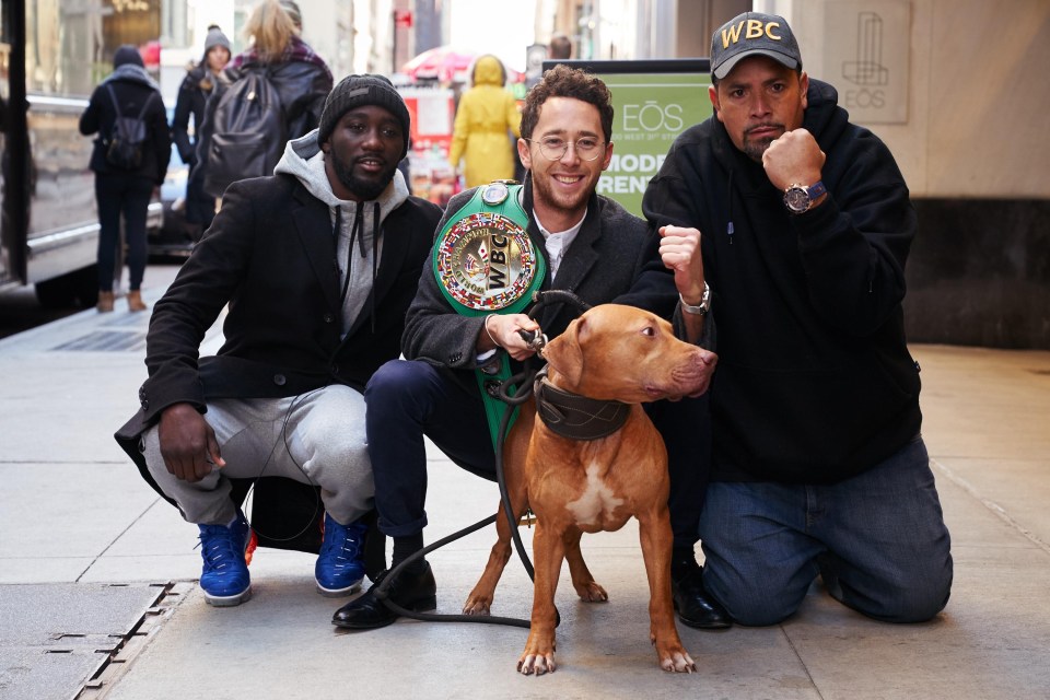 Terence, Tom and Chico in New York with ‘best of the best’ American pitbull, Awesome Mayday