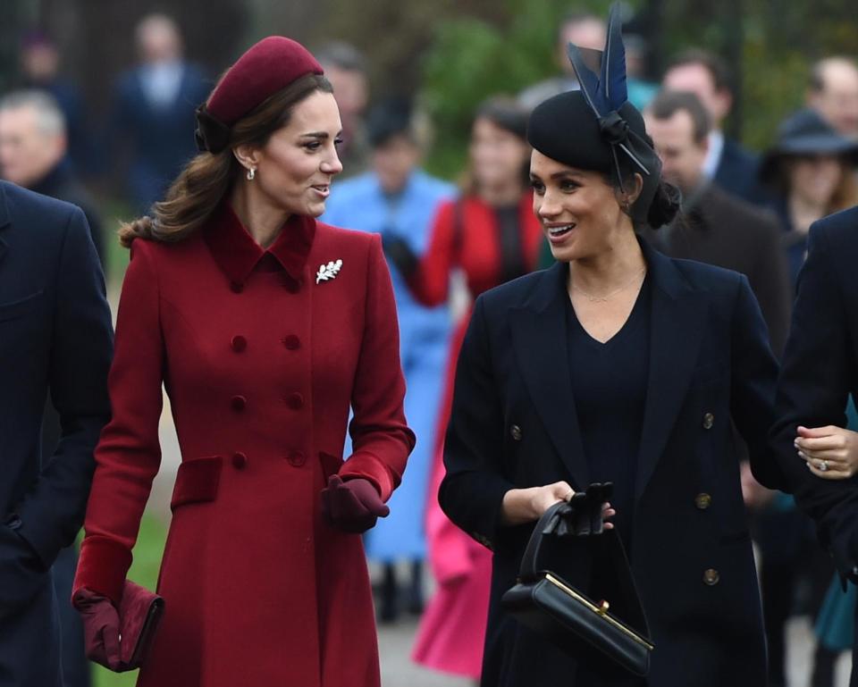  Kate Middleton and Meghan Markle at Christmas. There has been ongoing tension between the Duchesses