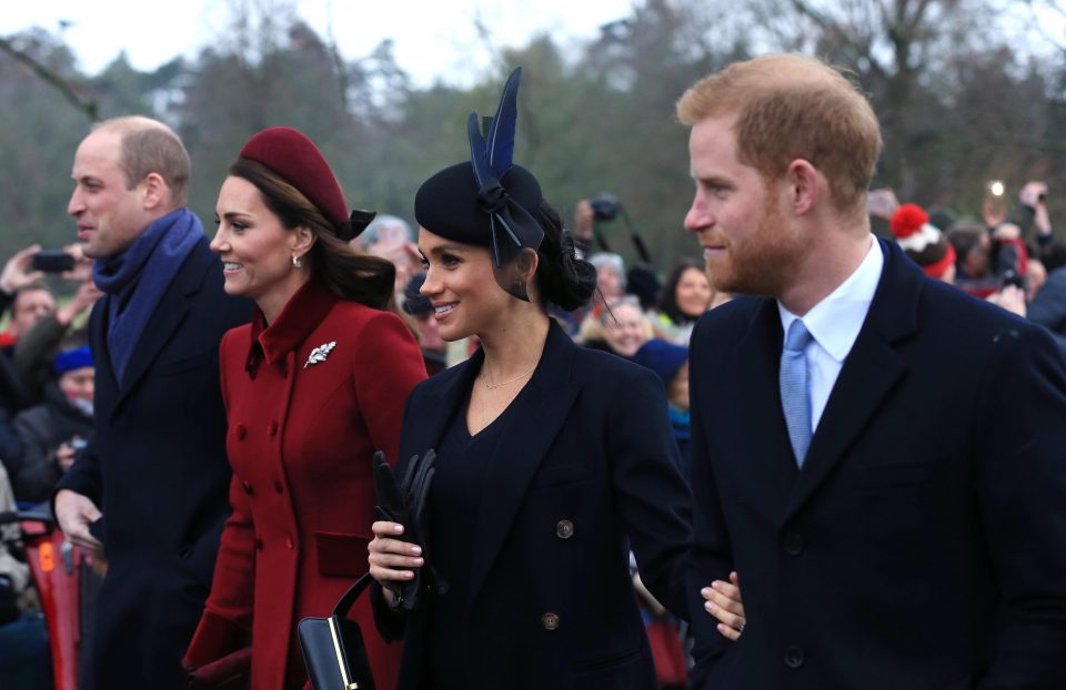  The Royal couples put on a united front at Christmas time as rumours of their rift swirled