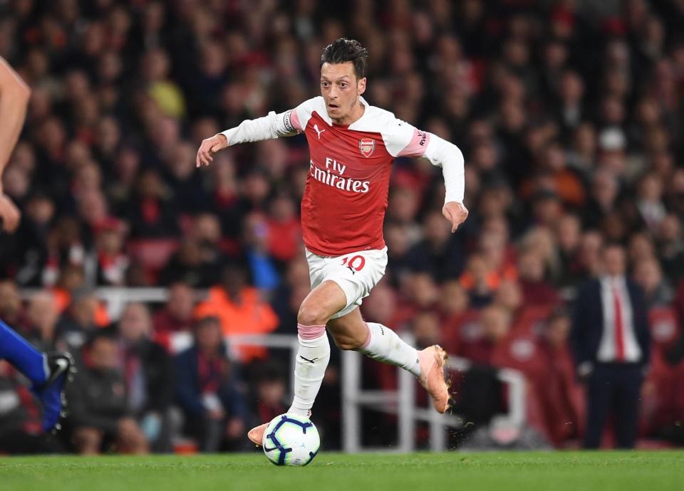 Mesut Ozil has not played since Boxing Day after being frozen out