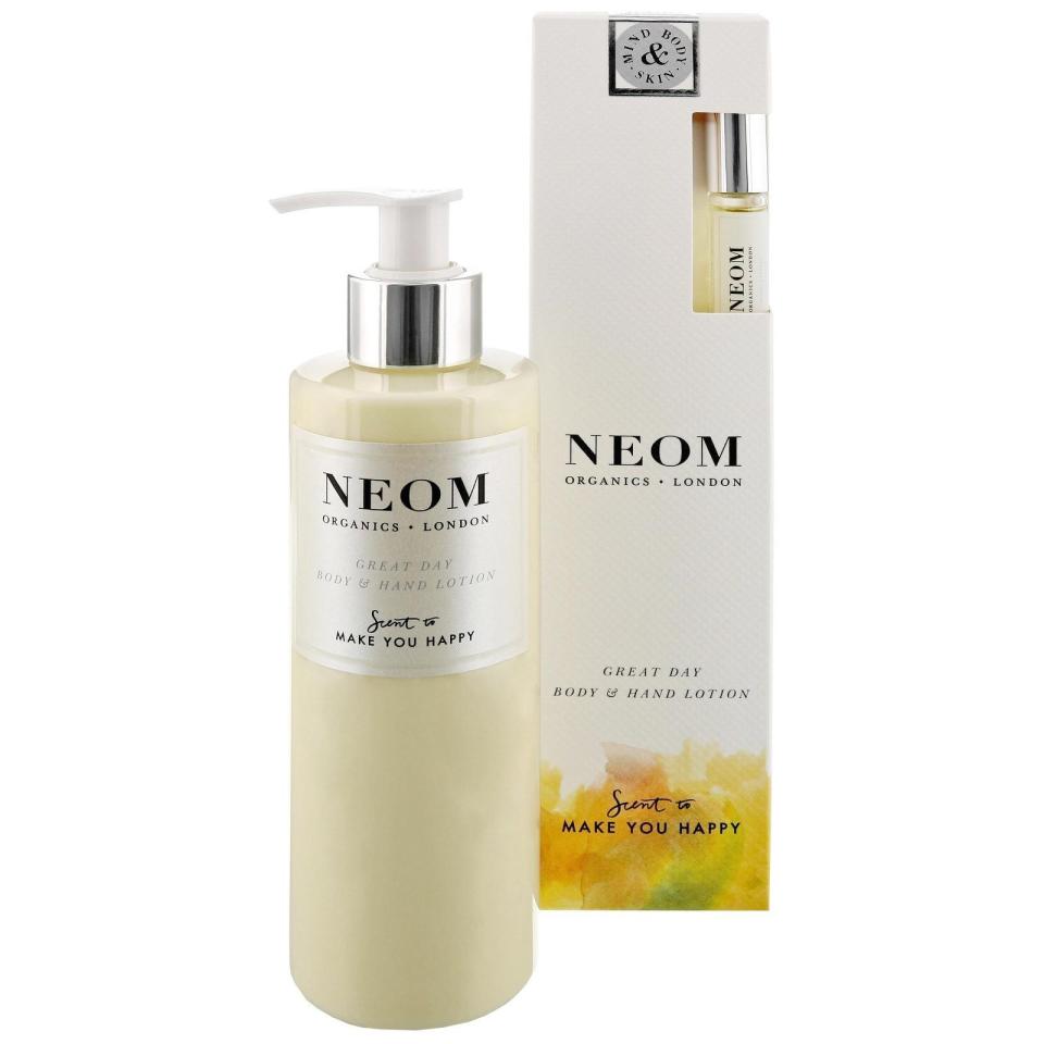 Neom Organics Great Day body and hand lotion