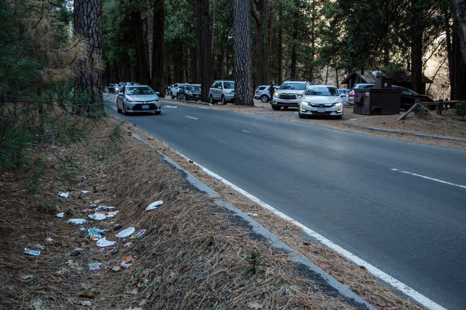 The roads in Yosemite and Joshua Tree are both littered with rubbish and human waste