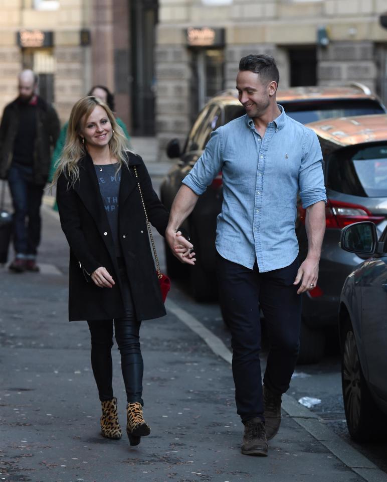  Tina O'Brien and her new husband Adam Croft leave the Manchester hotel where they wed yesterady