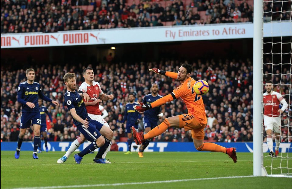  Granit Xhaka was on target to get the Gunners off the mark