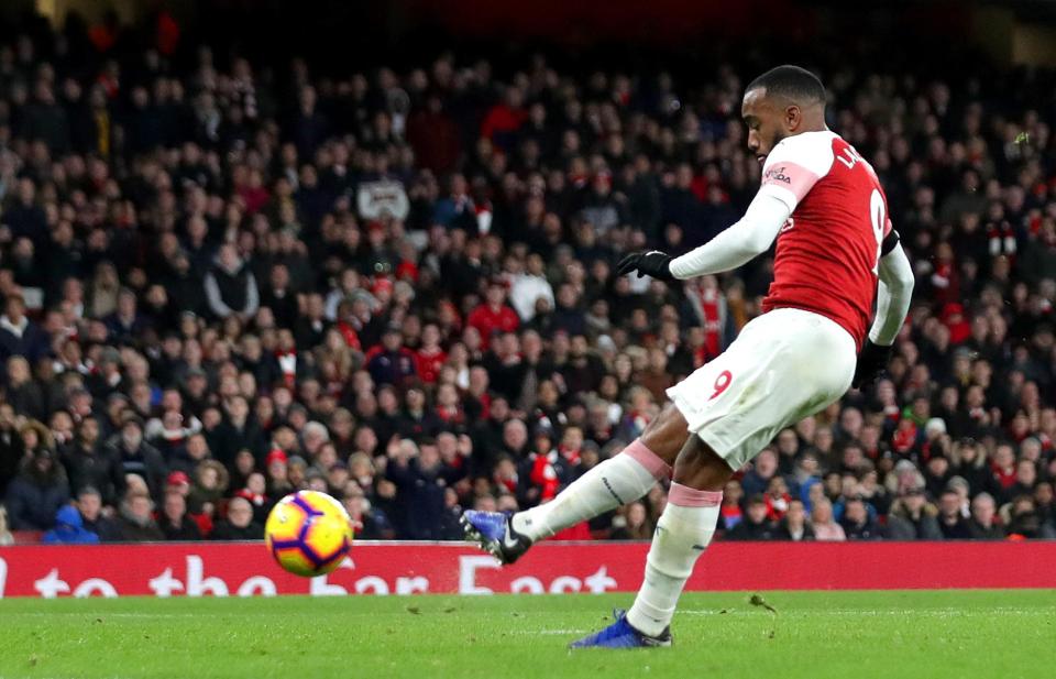  Alexandre Lacazette scored before being taken off for Aaron Ramsey - a decision which was booed by fans