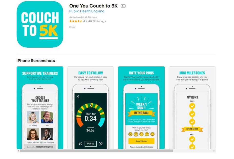  Couch to 5k is the perfect app for beginners