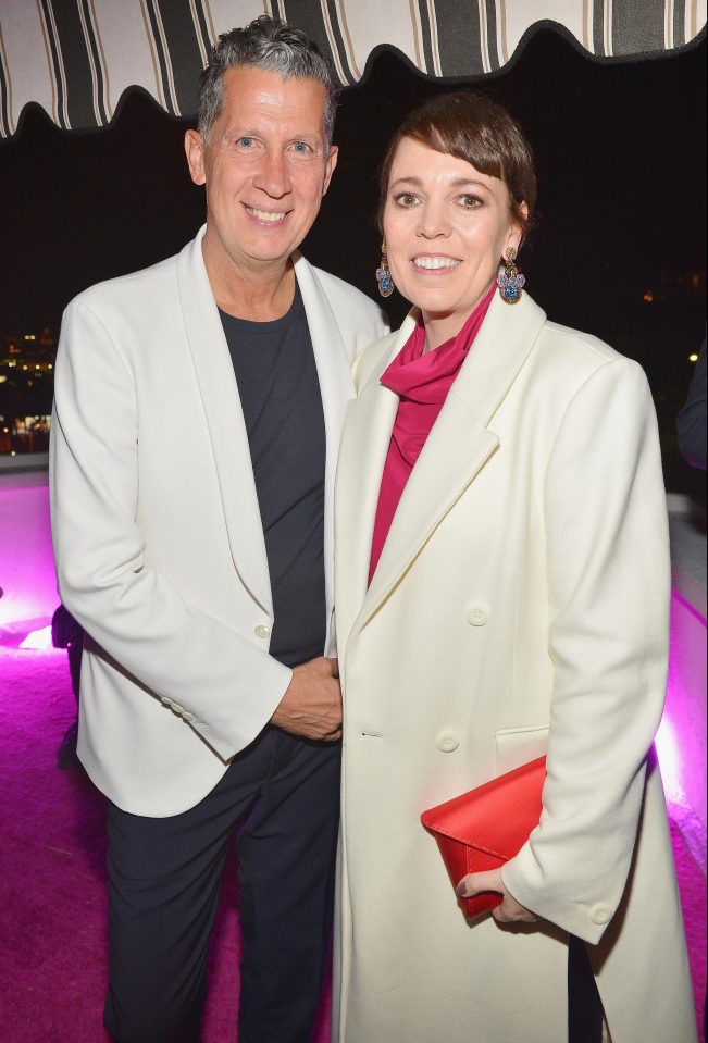  Olivia posed for photos with W Magazine editor Stefano Tonchi (L)