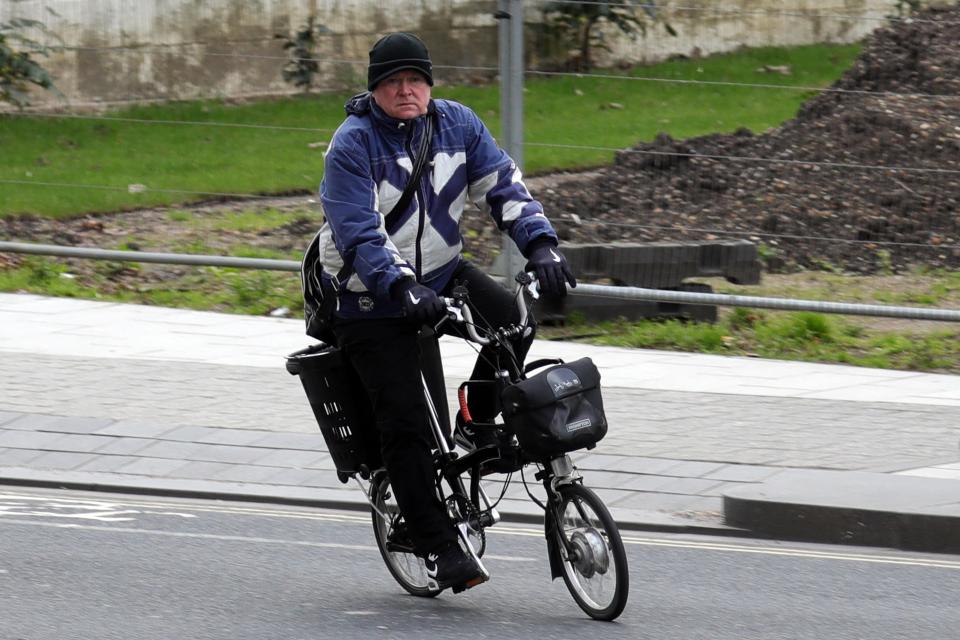  Steve McFadden cycled to work on an electric, folding bike in Southampton