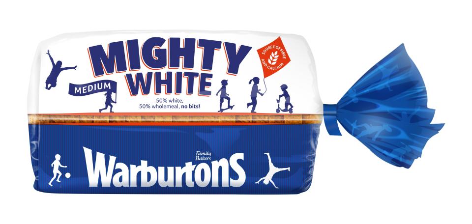  Warburtons Mighty White thick and medium bread is now 50p at Iceland