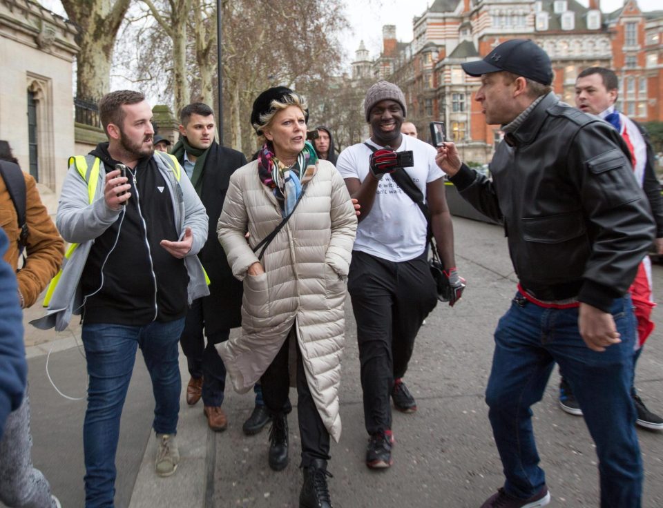 Brexiteers Follow Anna Soubry MP into Parliament