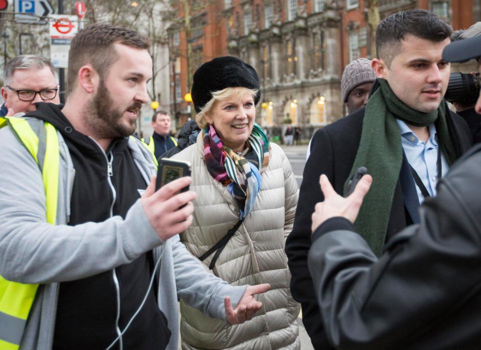  Mrs Soubry, an outspoken supporter of a second Brexit referendum, was verbally abused by Goddard and his gang on Monday