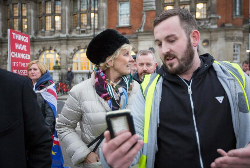  In a Facebook video posted by the group, Goddard is heard talking about Ms Soubry and threatening to 'make her life hell'