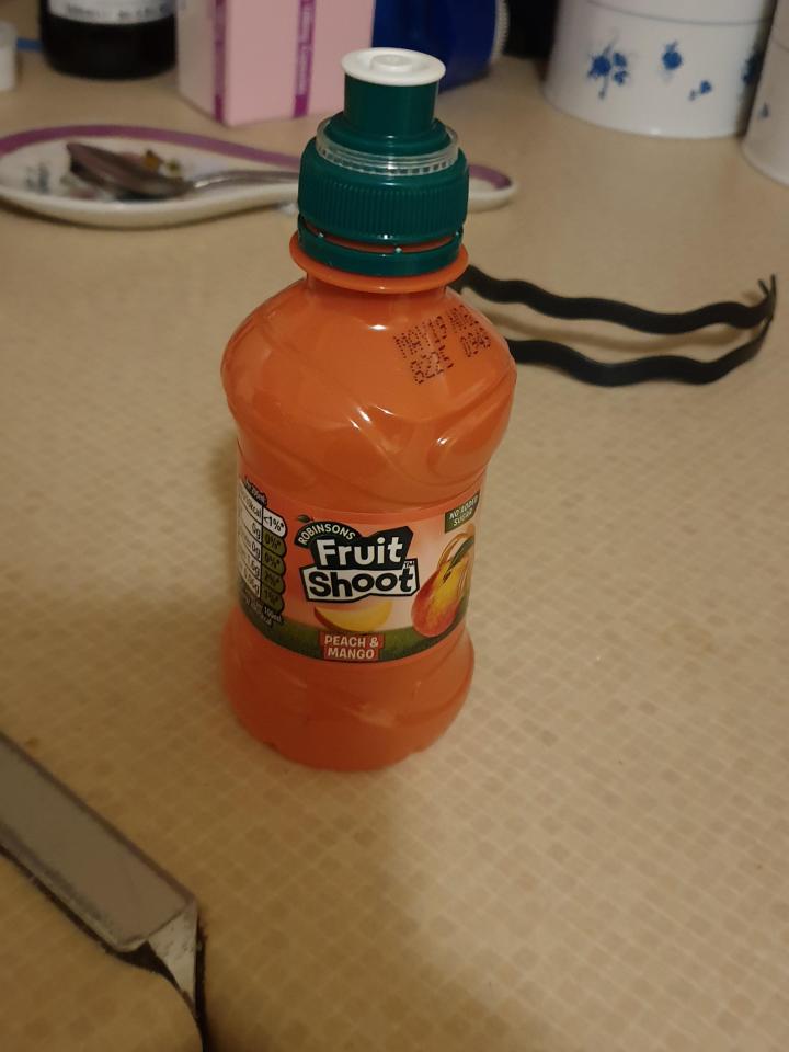  Mum Fiona claimed 'lumps of mould' were coming out of the Fruit Shoot bottle