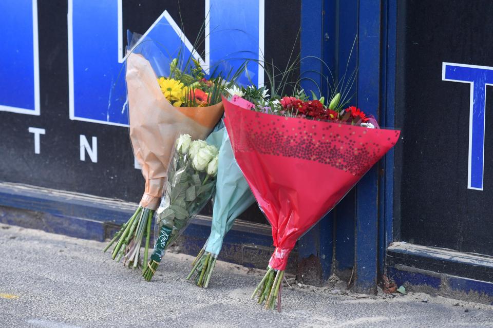  Flowers were this morning left on the street where the teen was killed