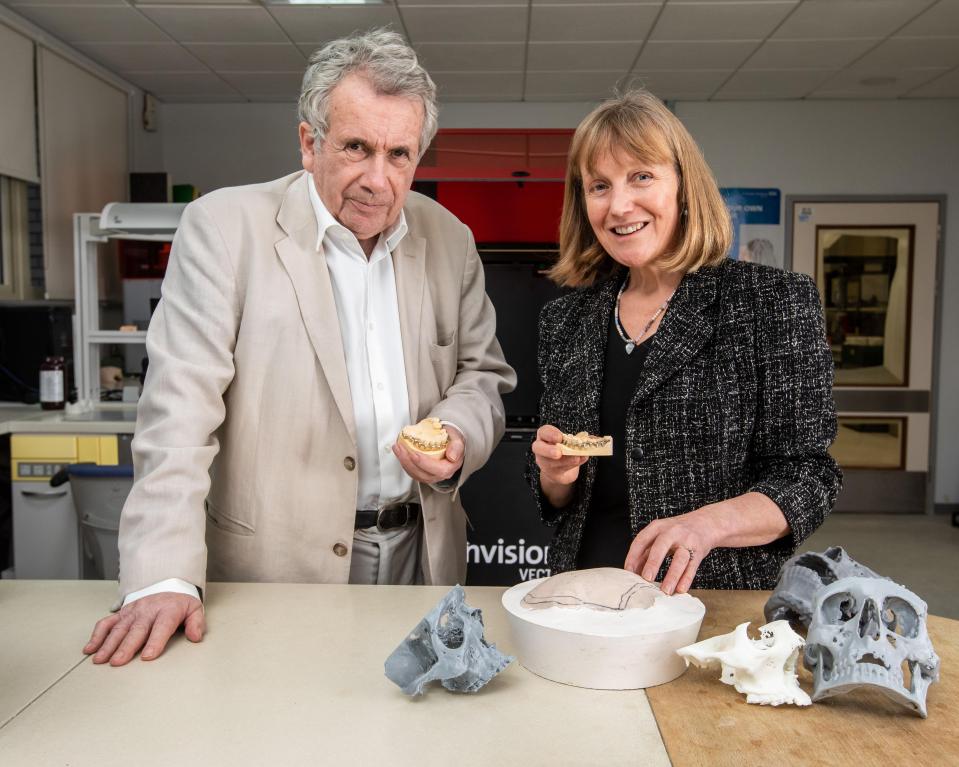  Martin Bell with Helen Witherow. The surgery involved repairing Mr Bell’s fractures using titanium plates and screws which will remain in place permanently