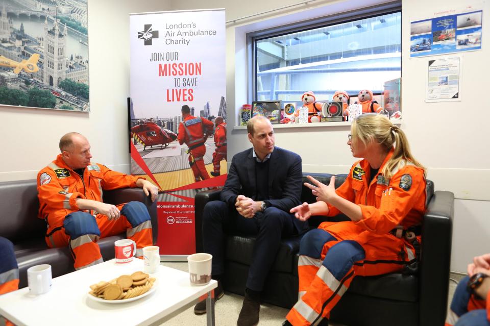  The Prince visited Royal London Hospital after becoming a patron of the London Air Ambulance