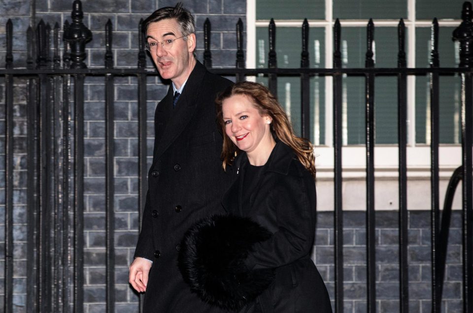  Jacob Rees-Mogg - pictured with his wife Helena de Chair at No10 - said the PM could shake off the ruling