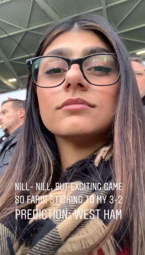  Khalifa attended her first West Ham game on Saturday