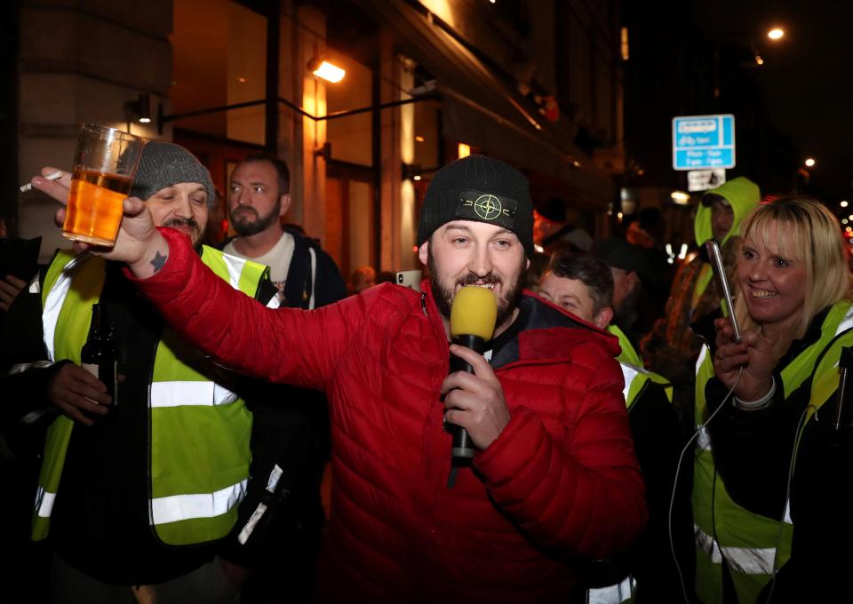  Goddard with supporters on January 12