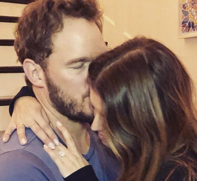  Chris announced his engagement to Katherine in January this year after a whirlwind romance