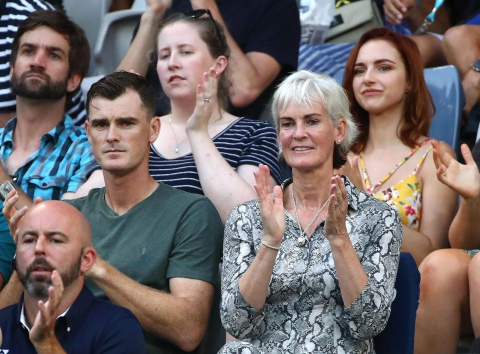 Mum Judy and brother Jamie were in the crowd to witness the match, which lasted more than three hours