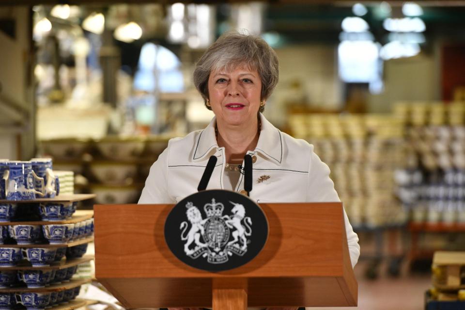  Theresa May speaking in Stoke today - urging MPs to get behind it for the sake of the country