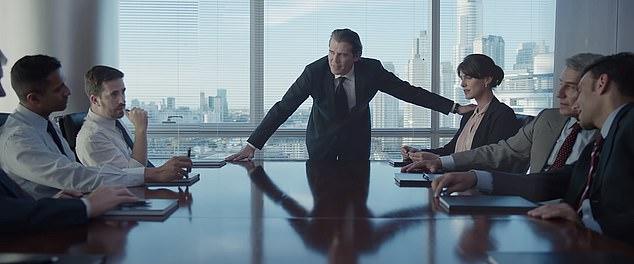 Part of the advert also features a man explaining what a woman in a meeting was trying to say