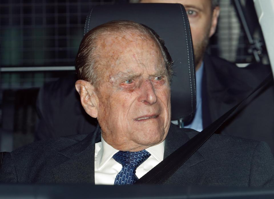  The Duke of Edinburgh at the Queen's Christmas lunch for members of the Royal Family at Buckingham Palace on December 19, 2018