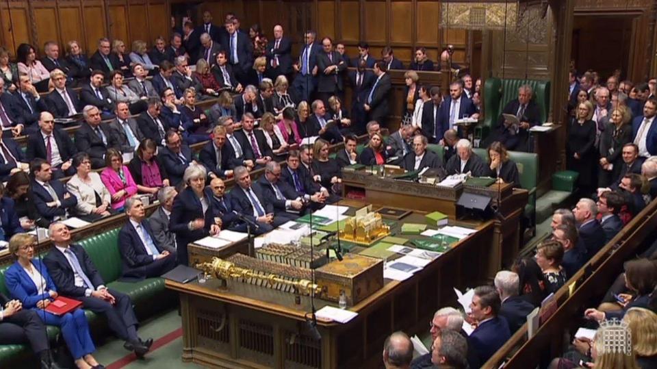  The PM addressed a packed House of Commons ahead of the vote last night