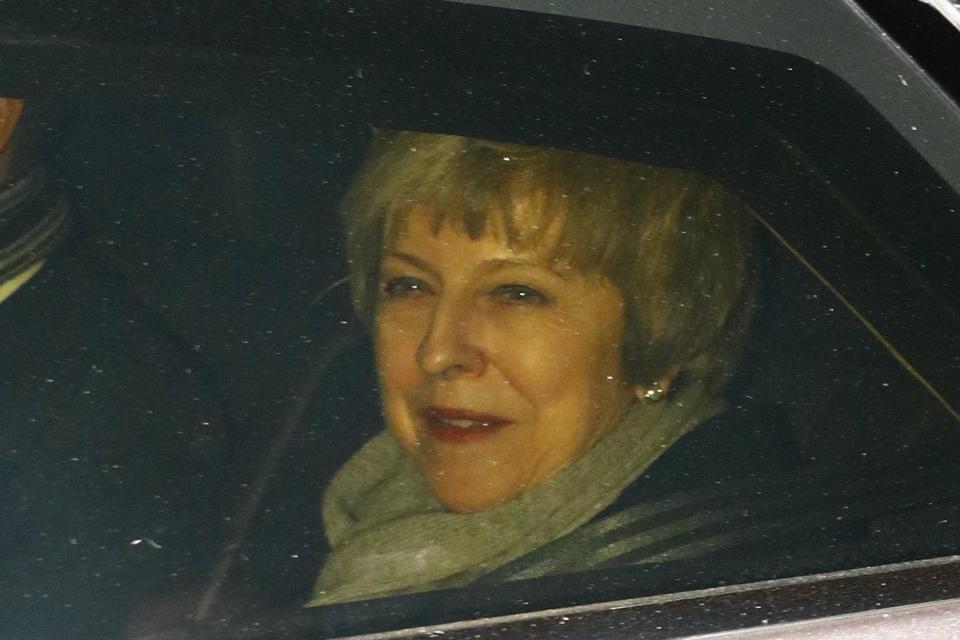  The Prime Minister being driven away from the House of Commons last night