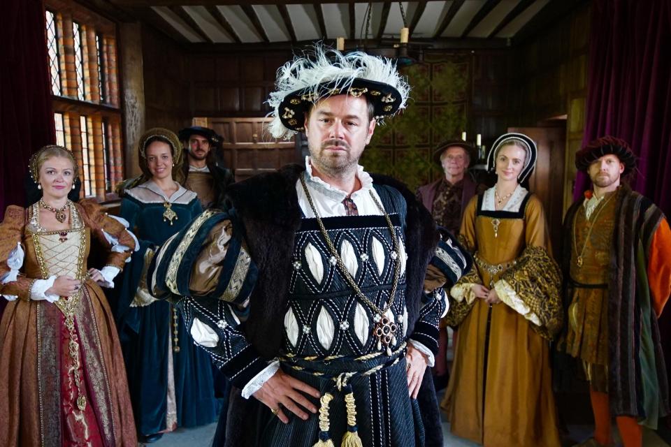 Danny Dyer in tudor dress in the BBC show Danny Dyer's Right Royal Family