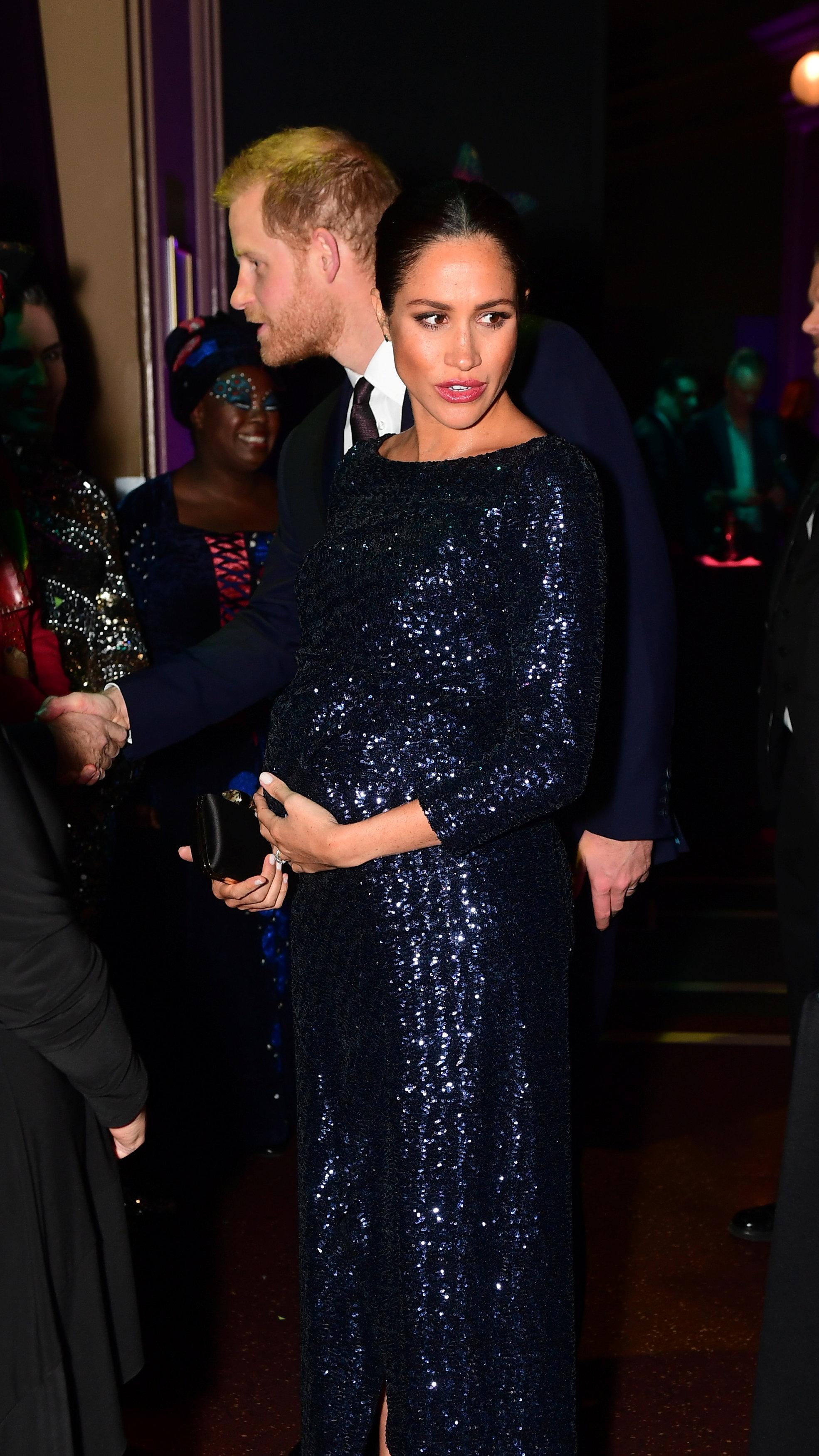 Meghan at the Royal Albert Hall event where she said she was putting on a brave face