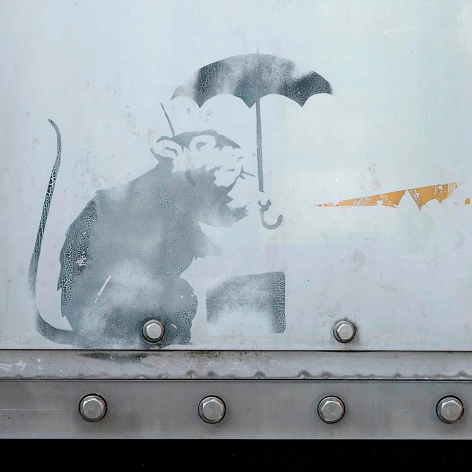  Tokyo is trying to verify if this stencil is a Banksy