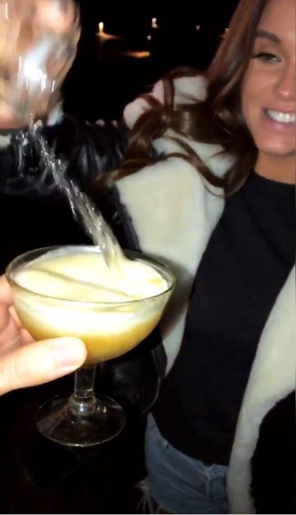  Ercan shared a video of Vicky pouring vodka into a Pornstar Martini cocktail