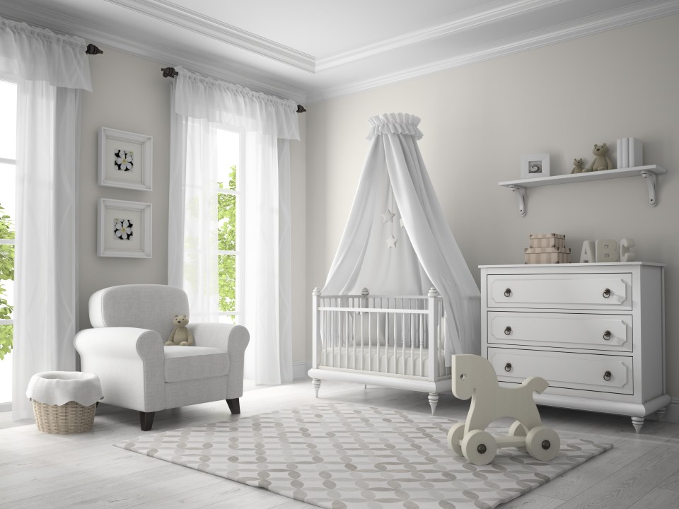 The Duchess is said to have gone for a grey and white colour scheme – so could the nursery look a little like this?