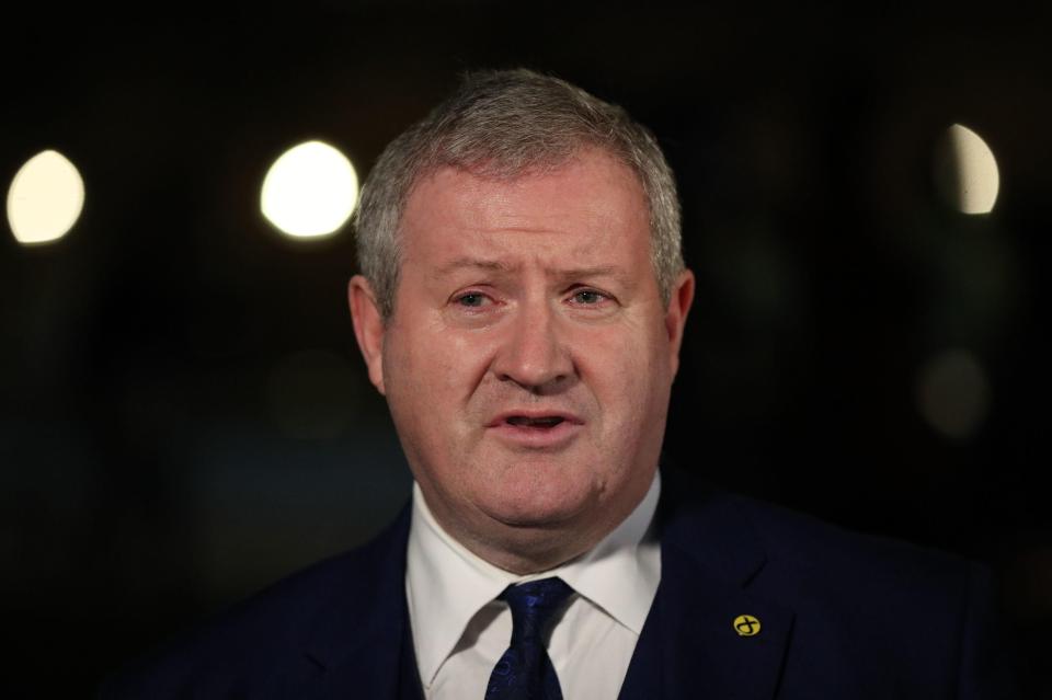 The SNP could also prop up a Jeremy Corbyn Government, pictured their Westminster leader Ian Blackford