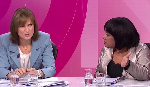 Diane Abbott MP makes her point on BBC's Question Time on which she is a regular guest