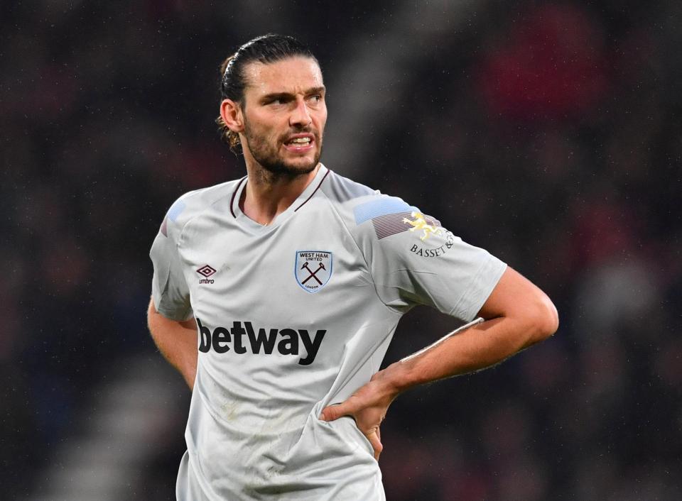  English forward Andy Carroll has played for West Ham since 2013