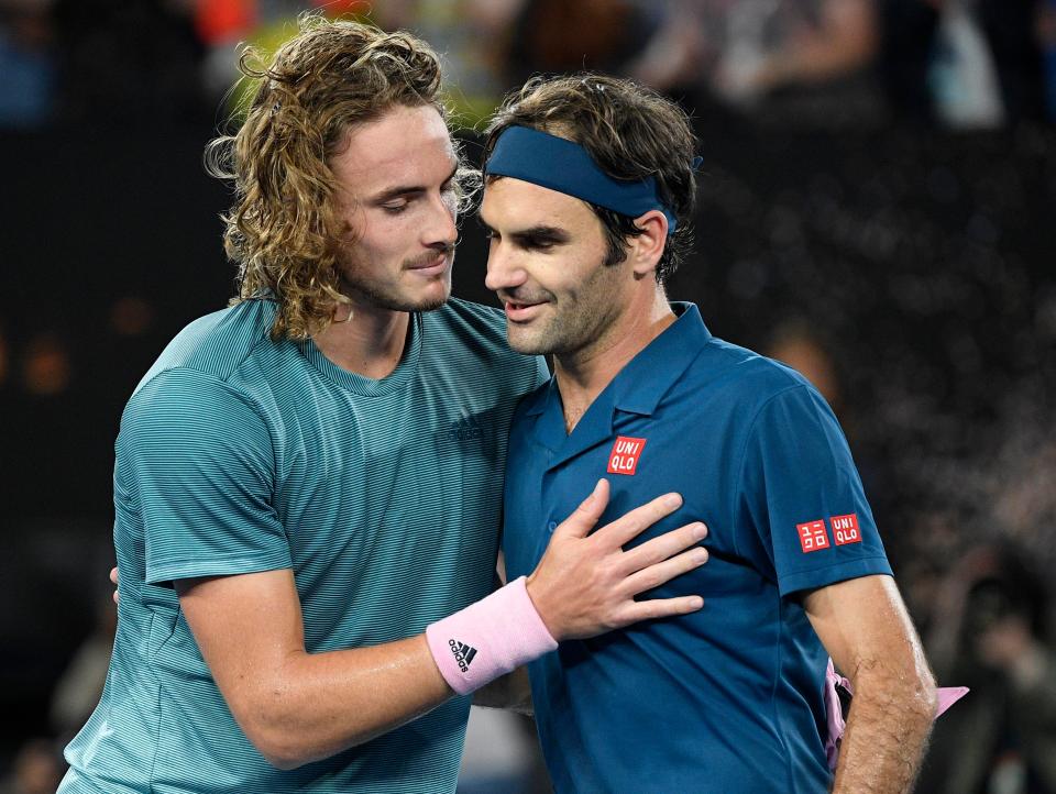  The Swiss great was dumped out of the Australian Open on Sunday by Stefanos Tsitsipas