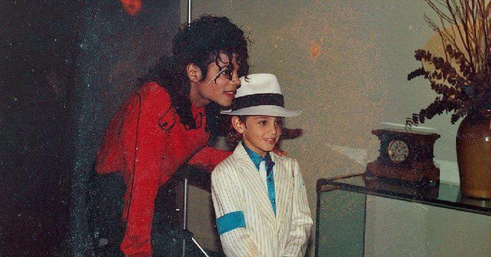  Wade Robson pictured with Michael Jackson after he won a dance competition