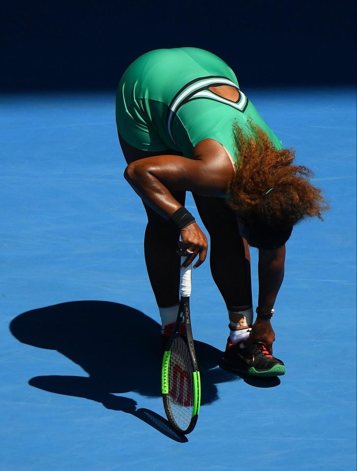 Serena Williams turned her ankle on match point and the injury contributed to her exit