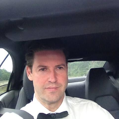  McGrath living out his 007 fantasy in bow tie at the wheel of a flashy £50,000 Maserati