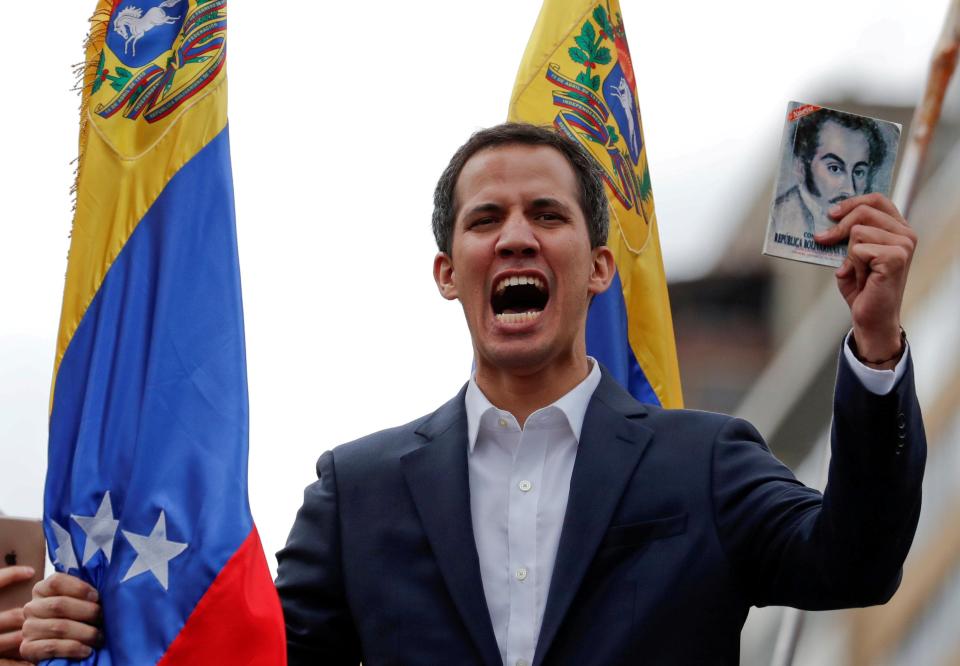  Caracas crowds cheered after Juan Guaido, head of Venezuela's opposition-run congress, declared himself interim president of the South American country