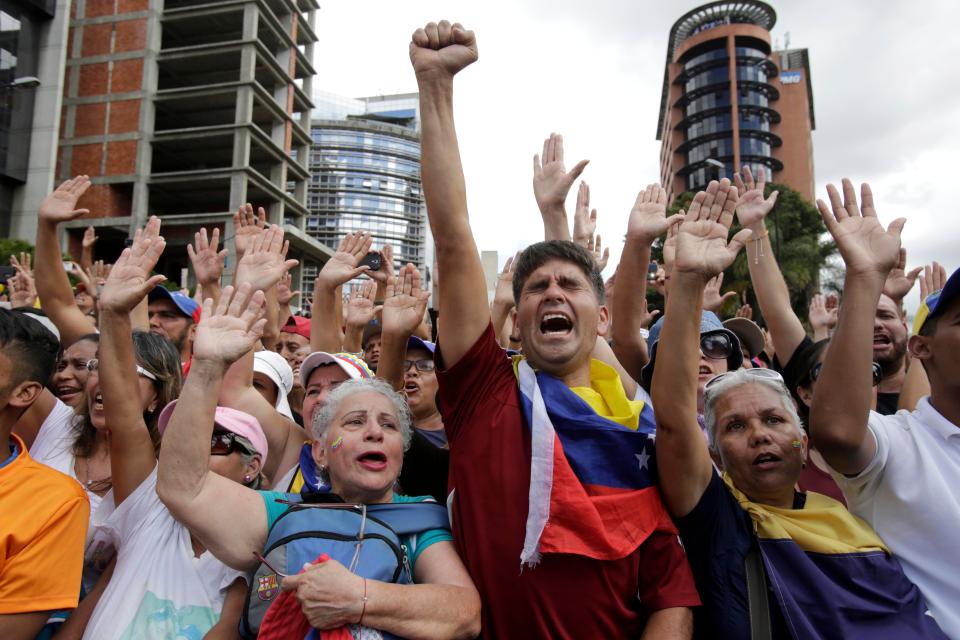  Tens of ­thousands of anti-government protesters took to the streets of the capital Caracas this week