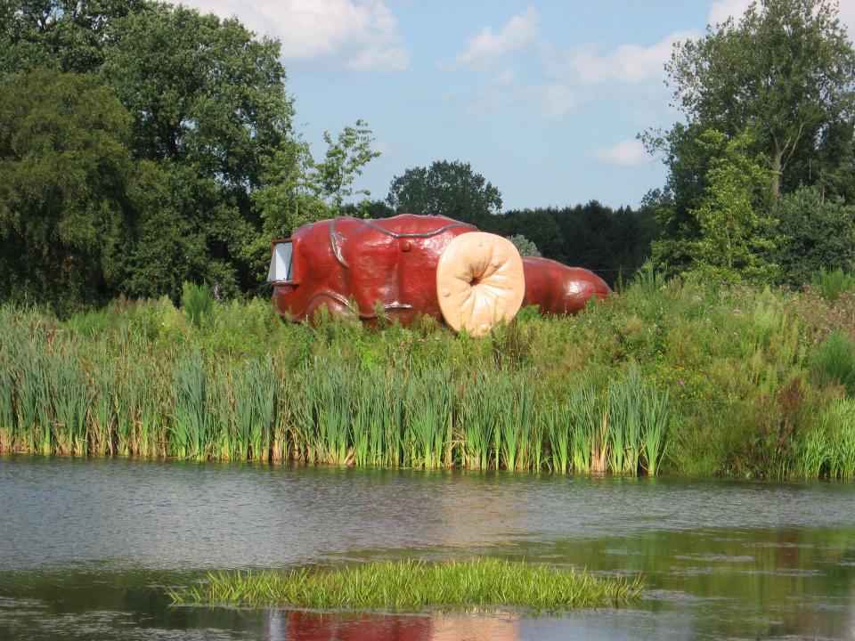 The hotel was designed by Dutch artist Joep Van Lieshout