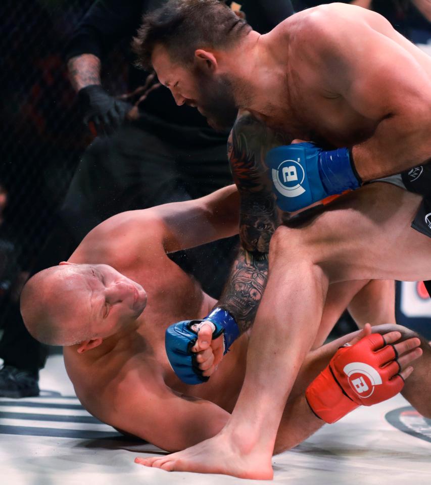  Emelianenko was dropped with a left-hook before Bader finished the fight with a ground and pound attack