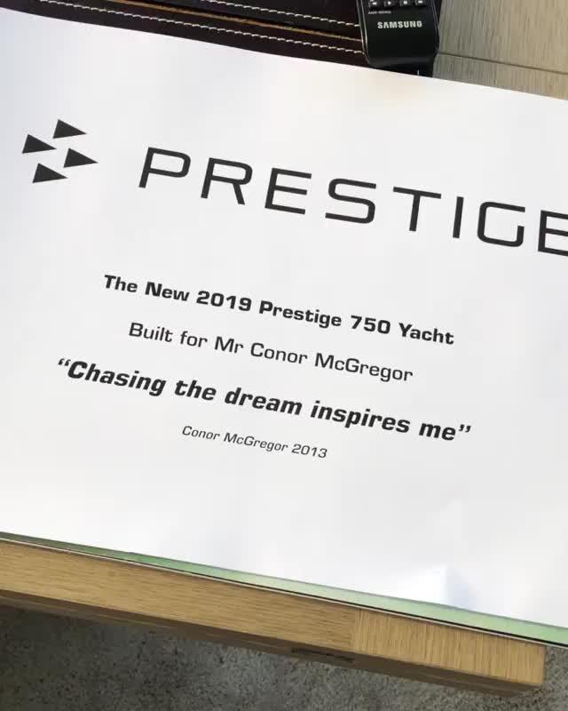  McGregor showed off the plans of his new boat