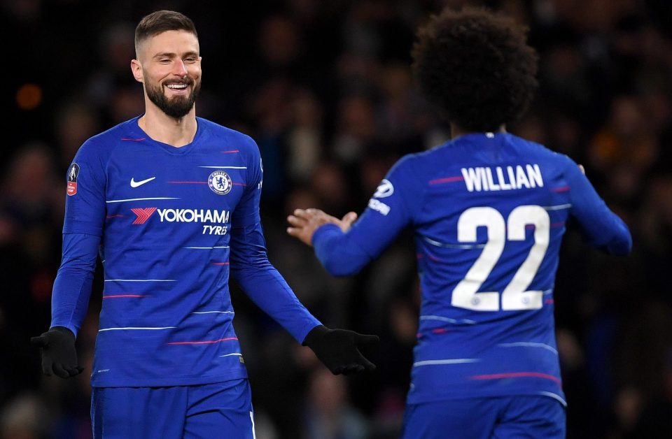  Olivier Giroud has found first-team opportunities hard to come by since joining Chelsea from Arsenal