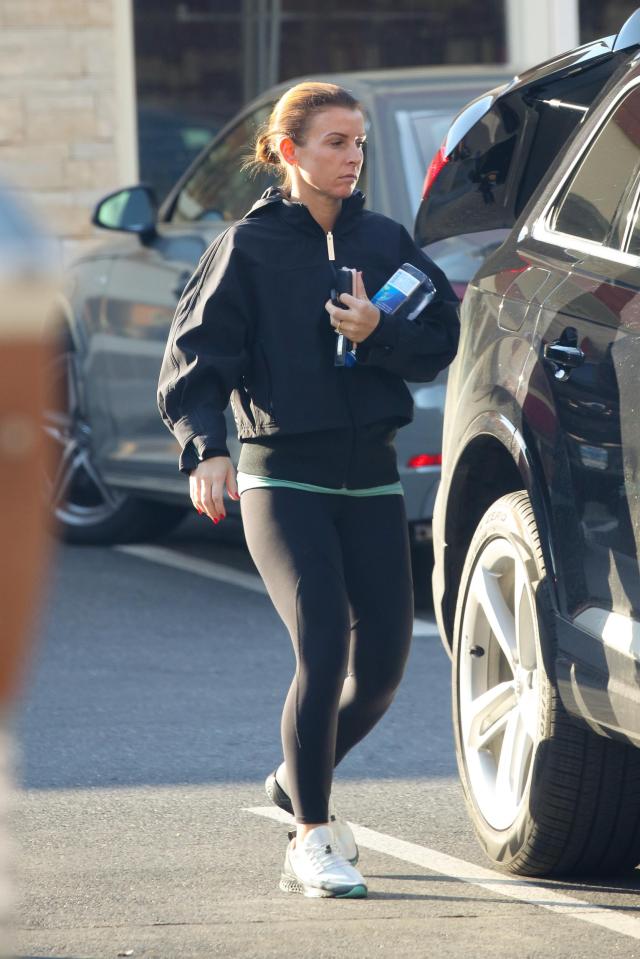 Coleen Rooney is spotted out in Bethesda, Maryland, in a new Audi 