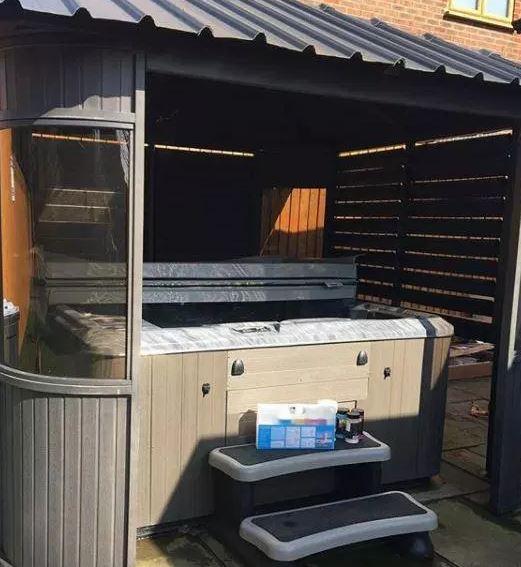  She spent £15,000 installing a bubbling hot tub in her garden